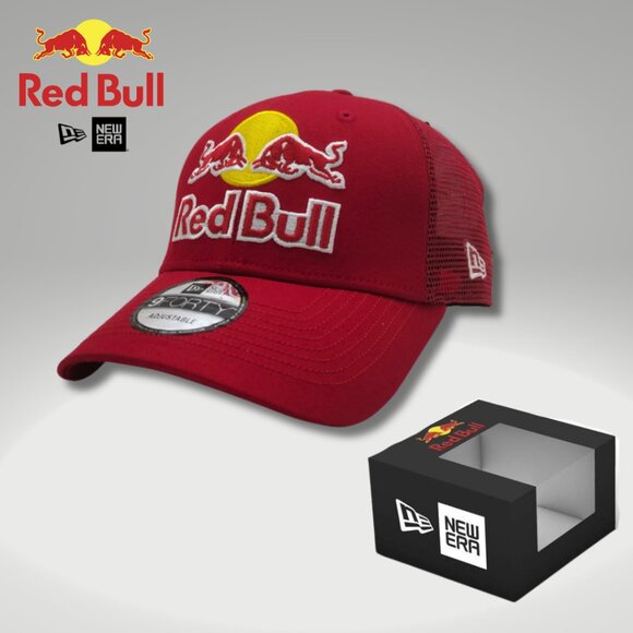 Hat Snapback New Era Red Mesh 9FORTY Box & Sticker - Athlete Only - Picture 1 of 5